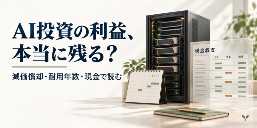 AI設備投資の利益は本当に残る？減価償却・耐用年数・現金で読む