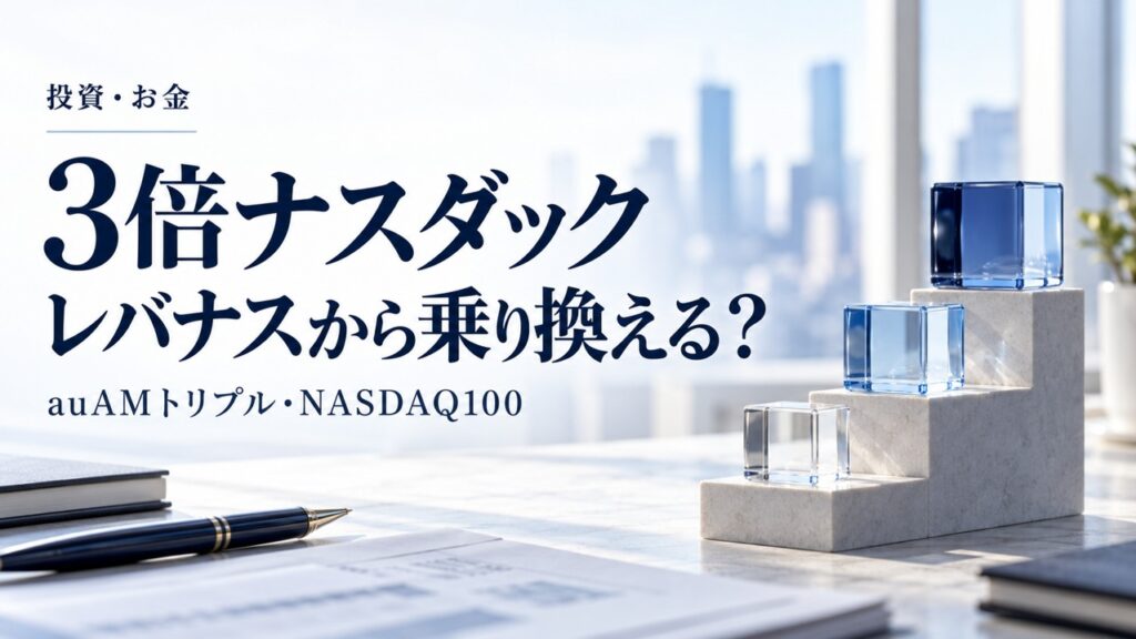 3倍ナスダックはレバナスからの乗り換え先になるかを考える記事のアイキャッチ