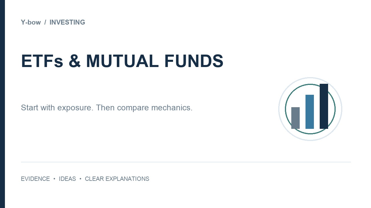 ETFs vs Mutual Funds: Exposure, Trading and the Costs That Matter — original editorial cover.