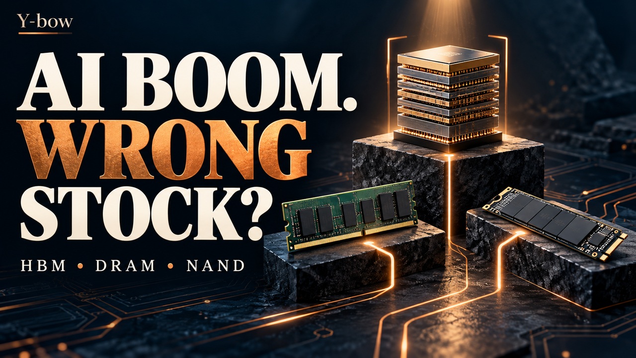 AI boom, wrong stock? Conceptual memory packages illustrate the different business exposures behind HBM, DRAM and NAND investing.
