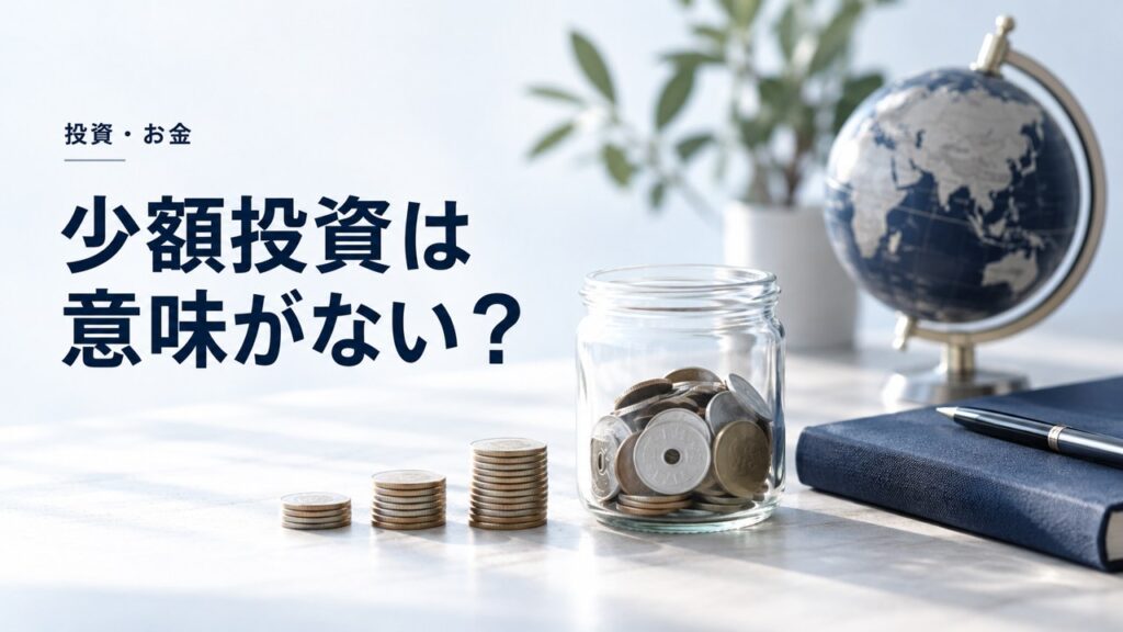 投資・お金：少額投資は意味がない？1億円を失わないための施策を題材にしたイメージ