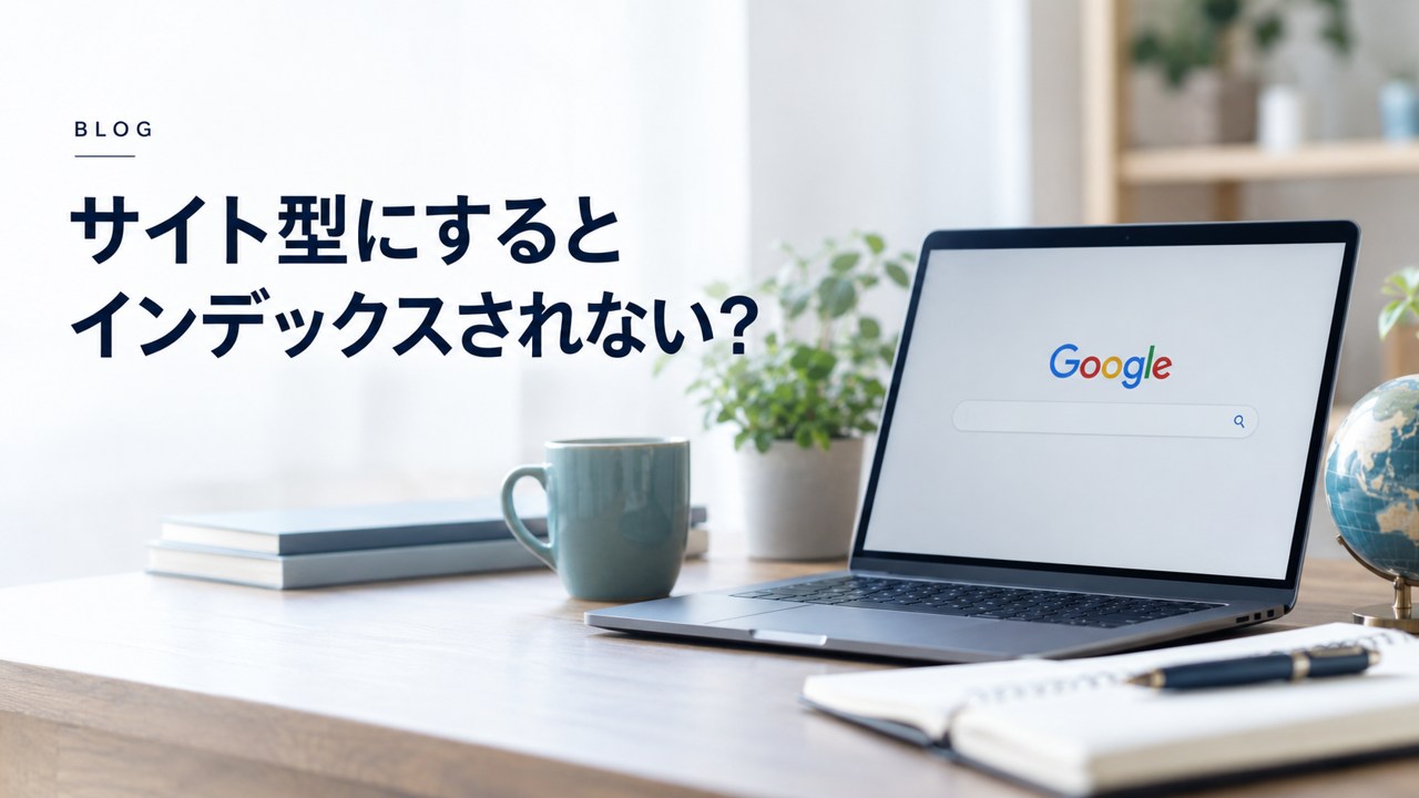 ブログ運営のコツ：【ブログ】サイト型にするとGoogleにインデックスされない？を題材にしたイメージ