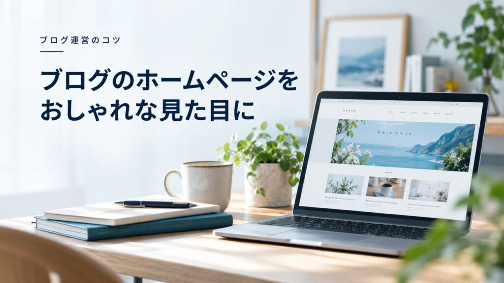 ブログ運営のコツ：【無料/初心者向け】ブログのホームページをおしゃれな見た目にを題材にしたイメージ