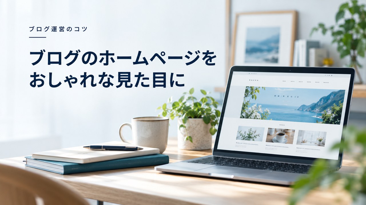 ブログ運営のコツ:【無料/初心者向け】ブログのホームページをおしゃれな見た目にを題材にしたイメージ