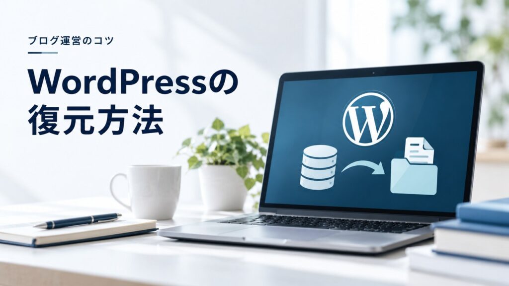 ブログ運営のコツ：WordPressバックアップからの復元方法：ConoHa Wingを題材にしたイメージ