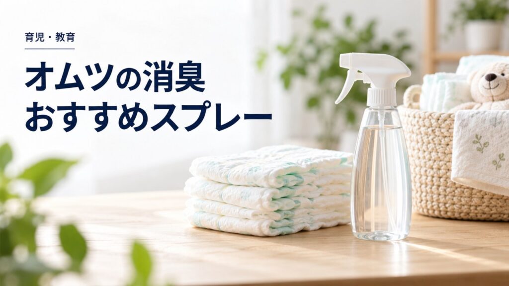 育児・教育：オムツの消臭おすすめスプレー：10分でほぼ無臭に！を題材にしたイメージ