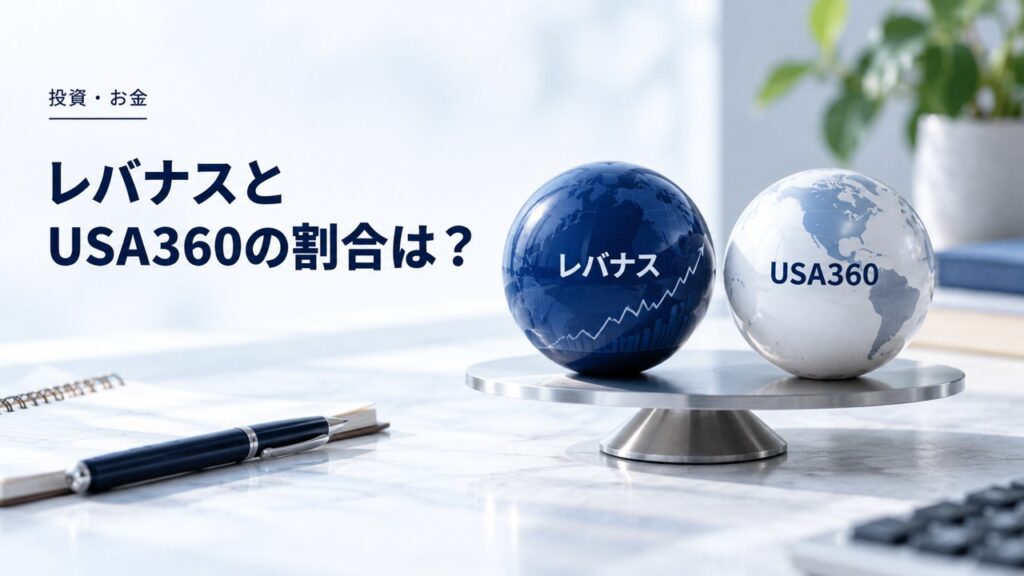 投資・お金：レバナスとUSA360の組み合わせ：ポートフォリオの割合はどうなる？を題材にしたイメージ