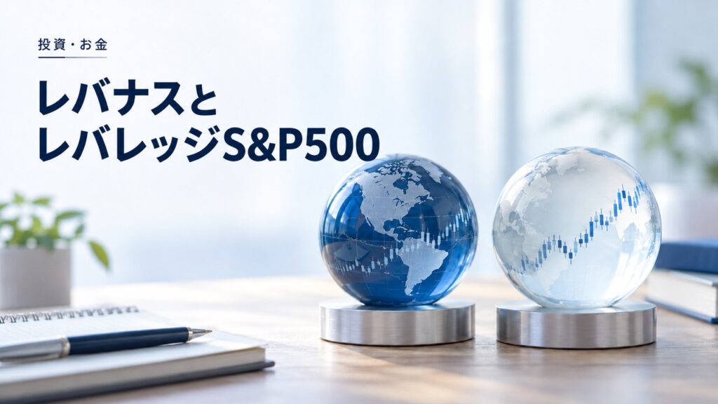 投資・お金：レバナスとレバレッジS&P500を徹底比較：インデックスの選び方を題材にしたイメージ