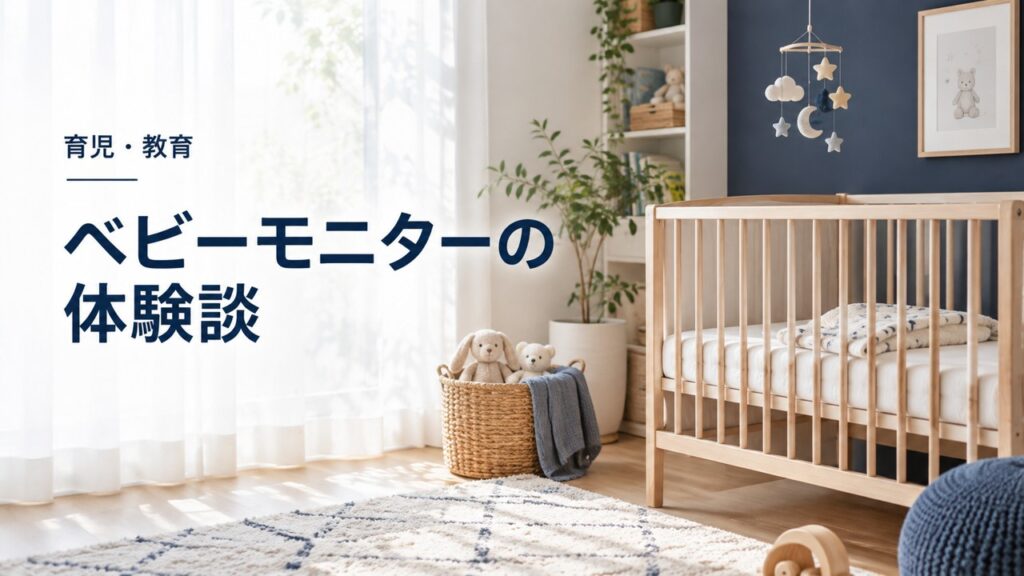 育児・教育：ベビーモニターの使い方と性能を検証：使ってみた感想‖レビューを題材にしたイメージ