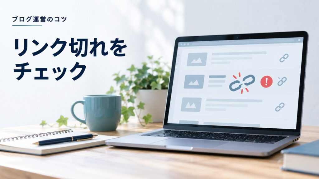 ブログ運営のコツ：【ブログ】リンク切れをチェックして通知してくれる便利なプラグインを題材にしたイメージ