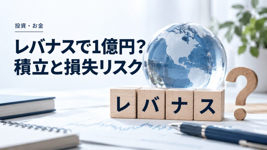 投資・お金：【レバナス全力は危険すぎ？】ガチホで億り人になれるのか徹底検証を題材にしたイメージ
