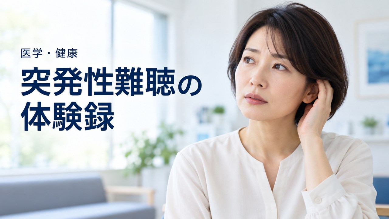 医学・健康：体験録：突発性難聴〜発症から1週間が治療成功の鍵！を題材にしたイメージ