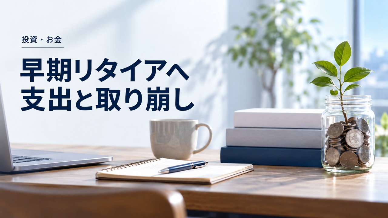 投資・お金:副業→レバナス(投資)→FIREは正攻法:誰でも出来る資産形成を題材にしたイメージ