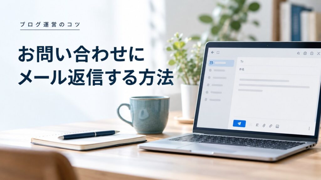 ブログ運営のコツ：ブログへのお問い合わせにメール返信する方法｜クローズドASPを題材にしたイメージ