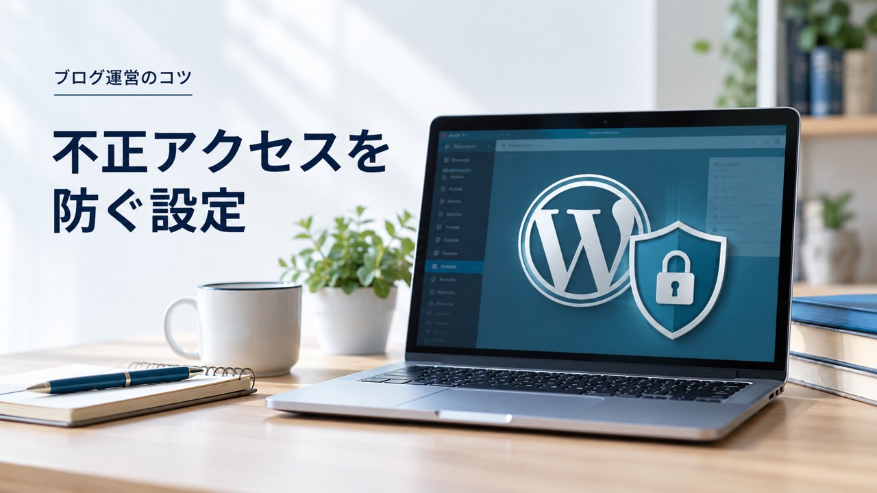 ブログ運営のコツ:All In One WP Securityの設定と不正アクセス・乗っ取り防止を題材にしたイメージ