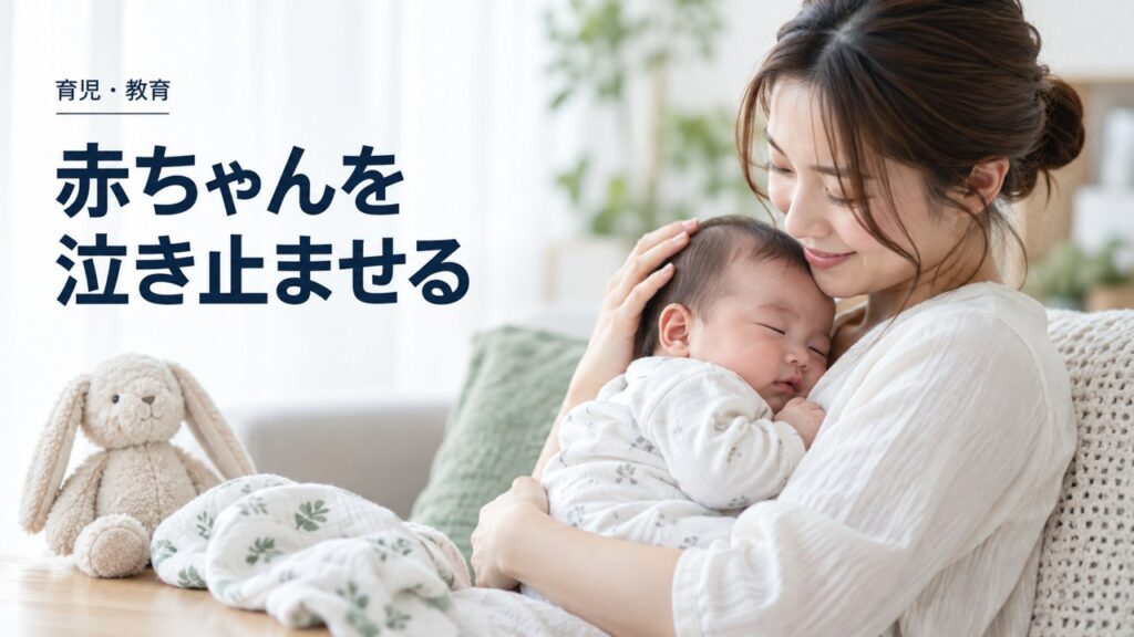 育児・教育：赤ちゃんを泣き止ませる最強アイテム1選〜心臓に負担の掛かる長泣きを止めるを題材にしたイメージ