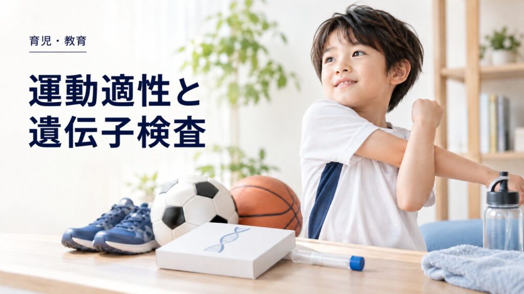 育児・教育：子供の運動適性を遺伝子検査で簡単診断？｜医学博士が分かり易く解説を題材にしたイメージ