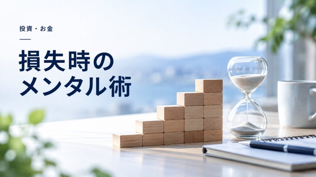 投資で損失を出したときのメンタル：年金運用の長期投資・積立の極意を紹介するイメージ