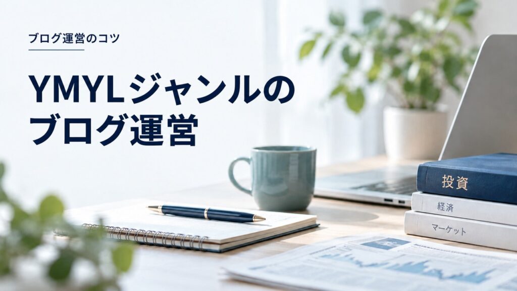 ブログ運営のコツ：投資のブログ｜YMYLジャンルで記事を書いてもアクセスは集まるを題材にしたイメージ