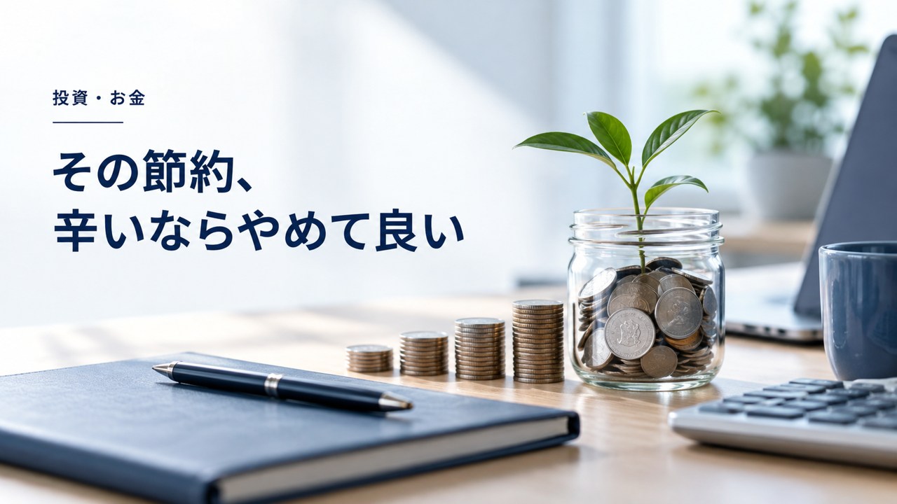 その節約、辛いならやめて良い|サラリーマンにおすすめの投資活用を紹介するイメージ