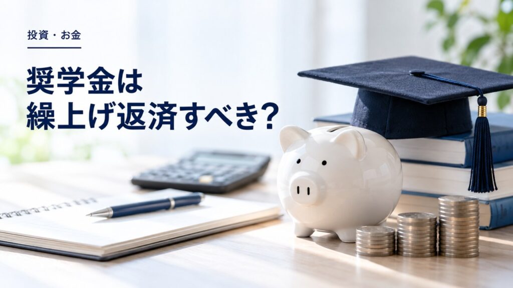 投資・お金：“超優遇金利” 奨学金は繰上げ返済すべき？ 〜ローンの抱え方を題材にしたイメージ