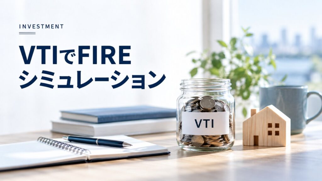 投資・お金：VTIでFIREを考える｜積立元本・円換算・取り崩しの条件を題材にしたイメージ