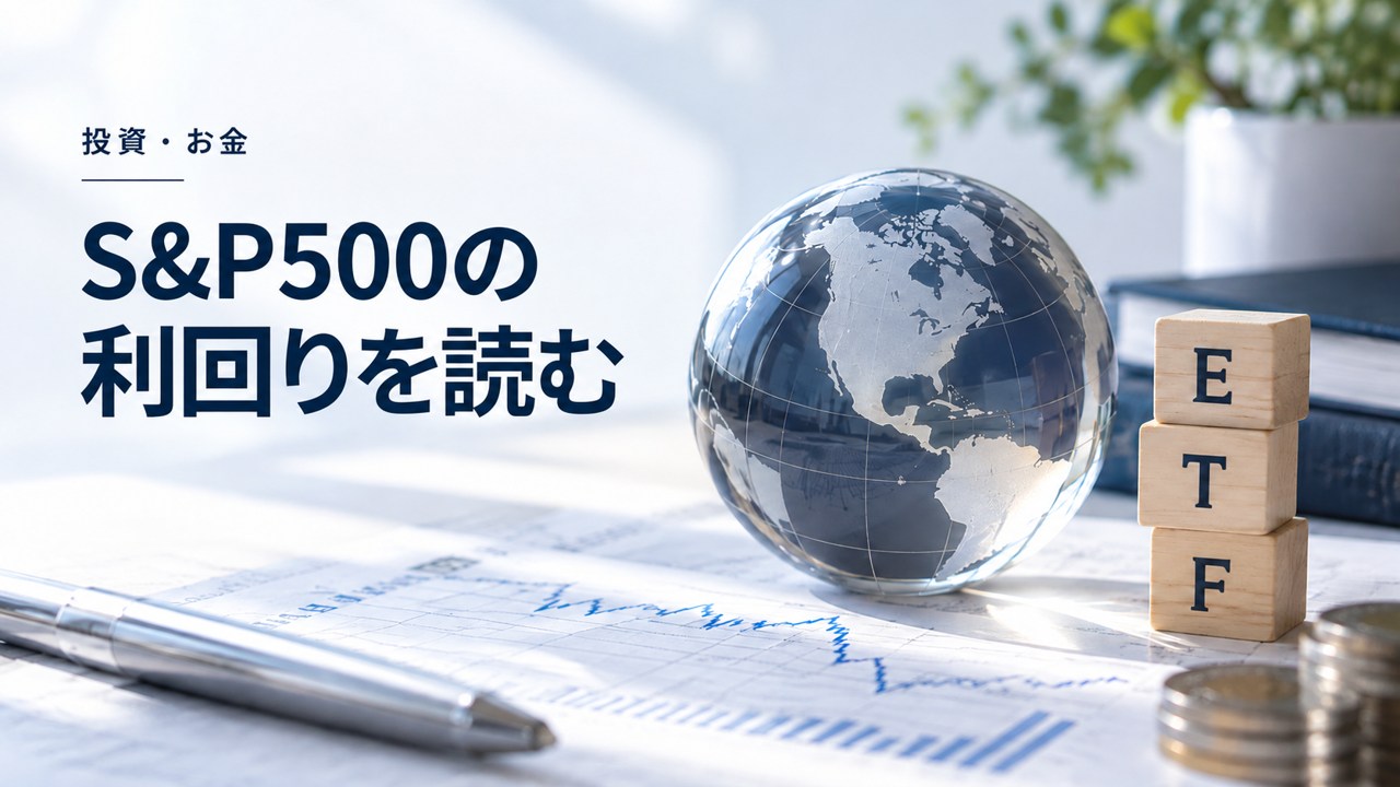 投資・お金：SP500の利回りはどのくらい？｜ETFの長期チャートで見る有用性を題材にしたイメージ
