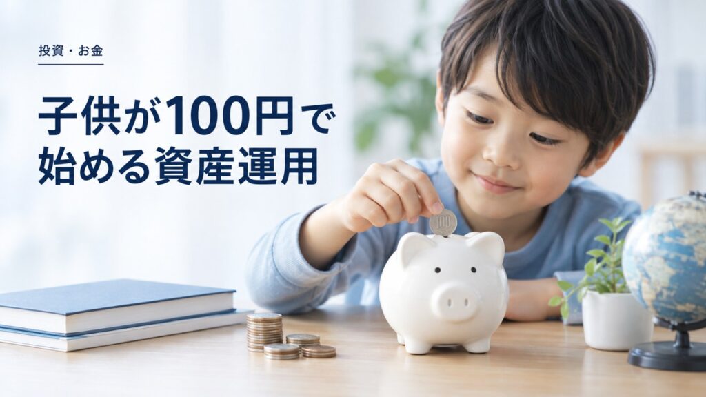 投資信託はいくらから買える？子供が100円で始める資産運用を紹介するイメージ
