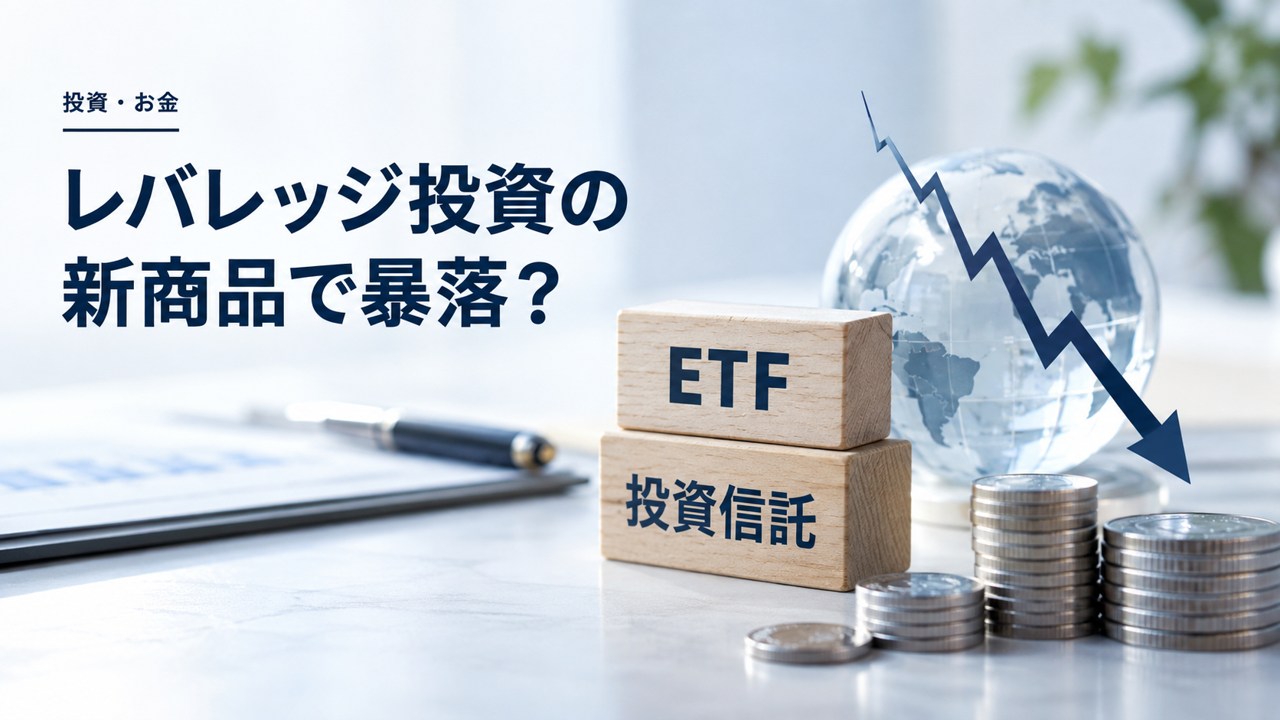 レバレッジETFの設定日と下落リスクをテーマにしたイメージ