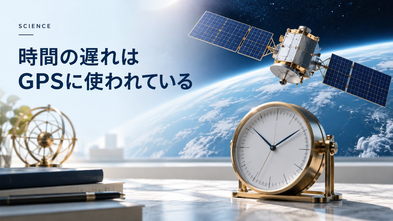 時間の遅れ現象は日常的：ウラシマ効果はGPSに使われているを紹介するイメージ