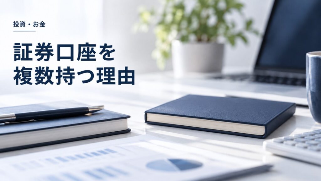 投資・お金：証券口座を複数持っておくべき理由：おすすめはR・M・Lを題材にしたイメージ