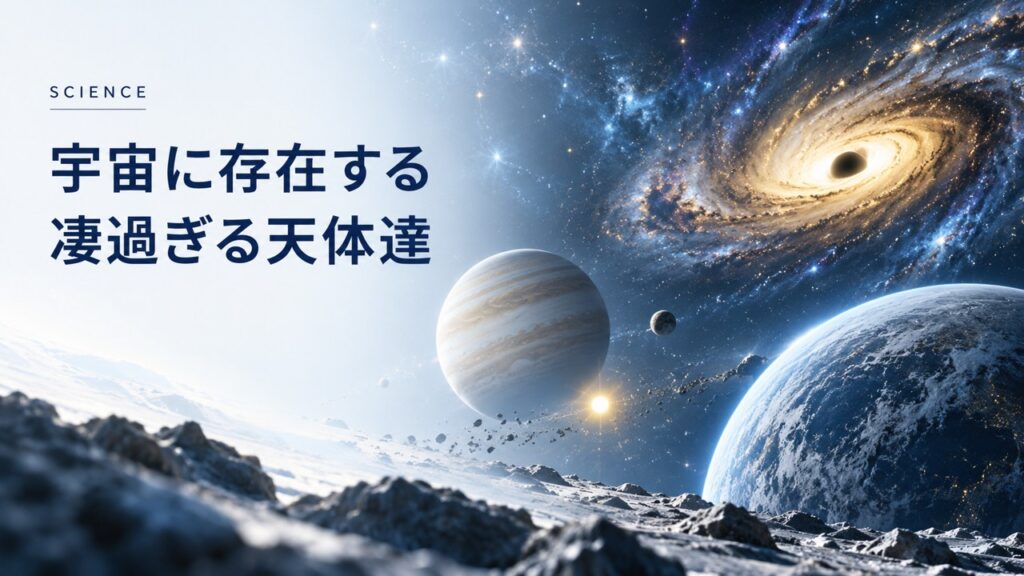 サイエンス：宇宙に存在する凄過ぎる天体達〜常識を超えた存在を題材にしたイメージ
