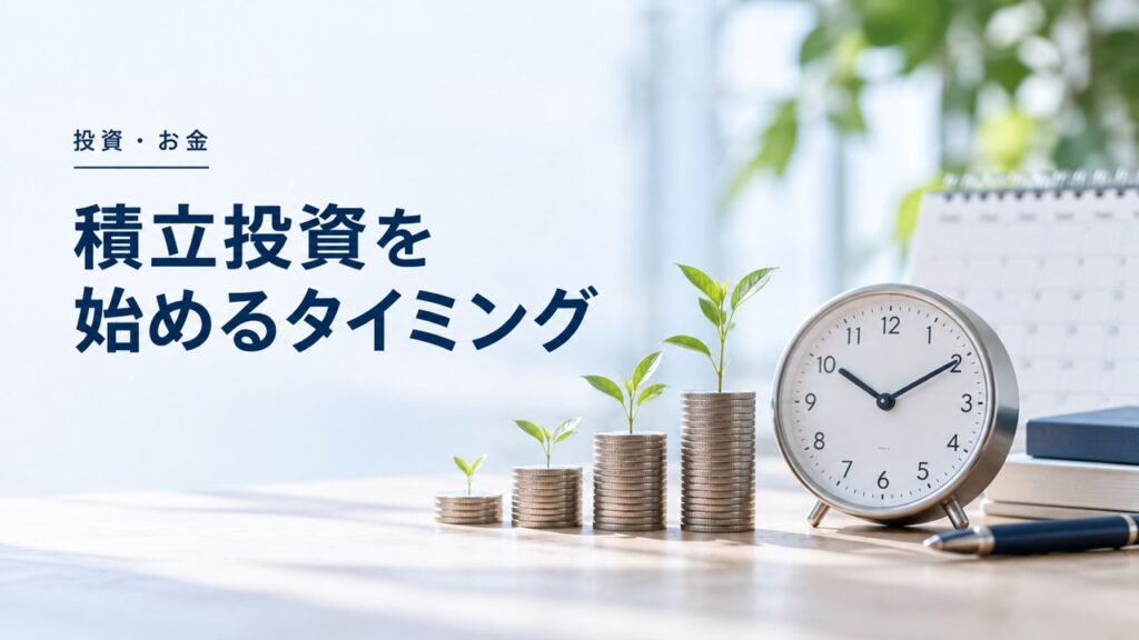 投資・お金：積立投資を始めるタイミング｜期間をそろえる検証と注意点を題材にしたイメージ