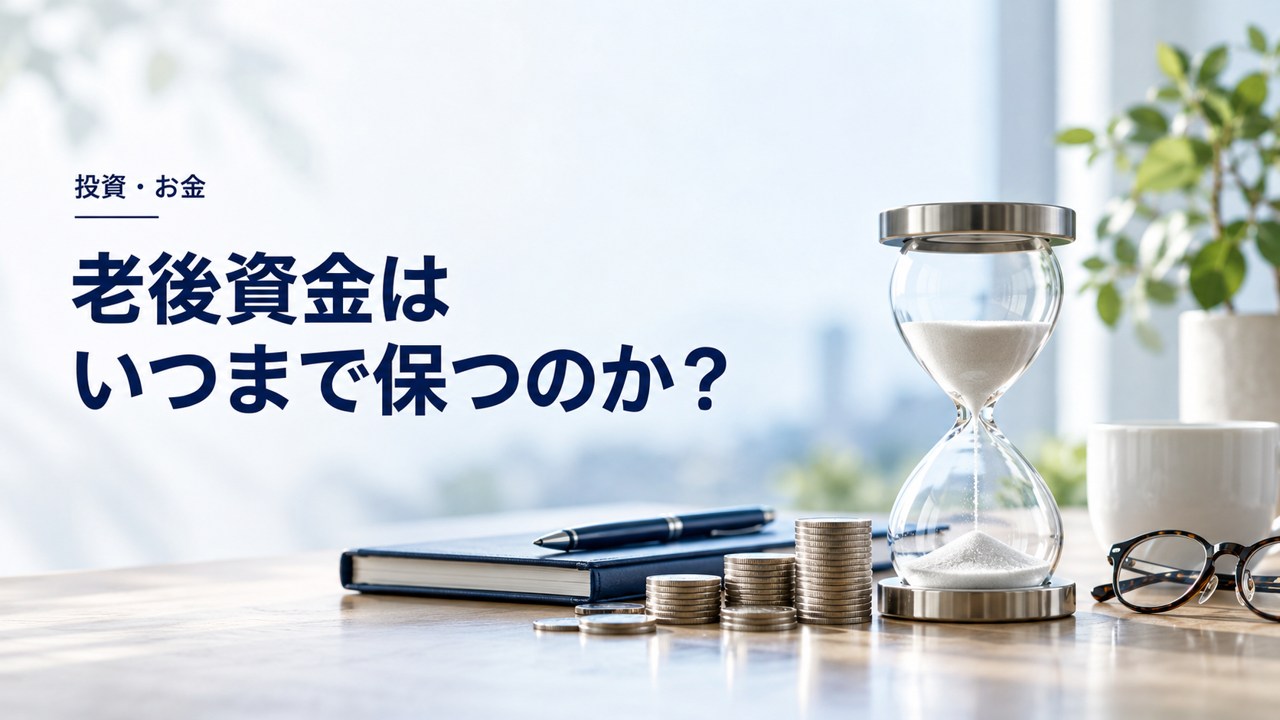 投資・お金：老後の資産取り崩し｜4％ルール・順序リスク・支出の見直しを題材にしたイメージ