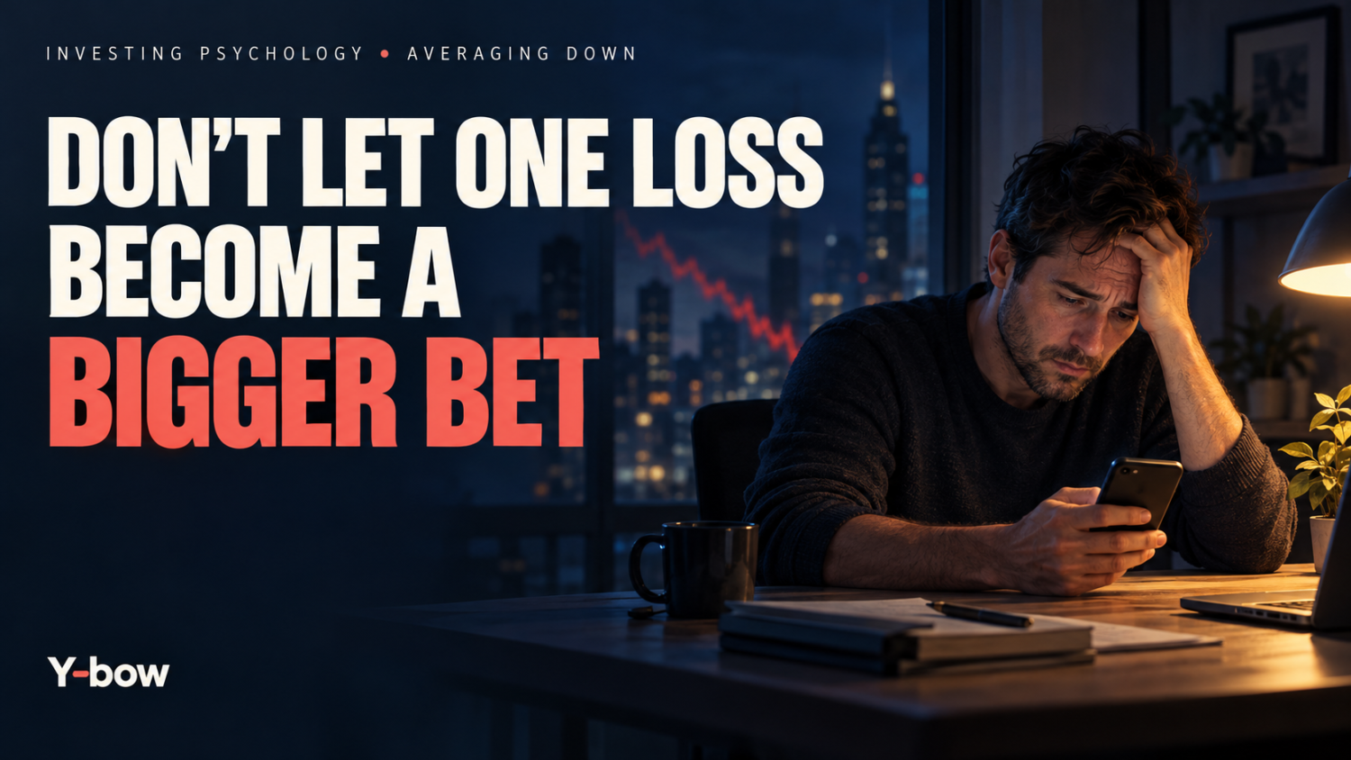 Chasing investment losses: do not turn one loss into a bigger bet. Conceptual generated illustration.