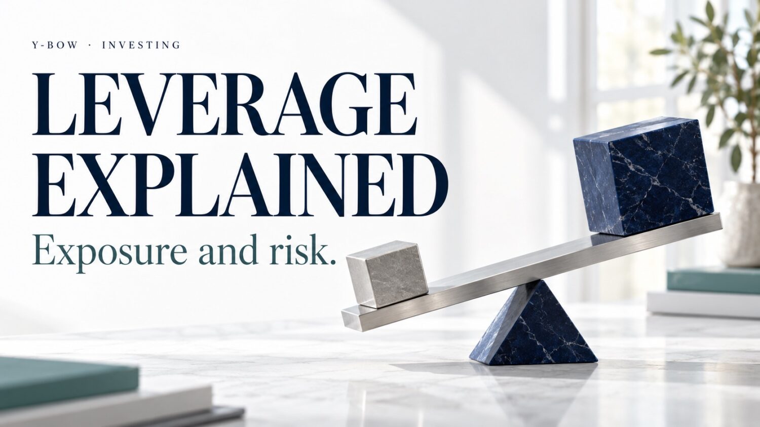 Leverage explained: a conceptual balance of investment exposure and risk.