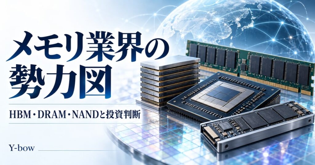メモリ業界の勢力図:HBM・DRAM・NANDと投資判断